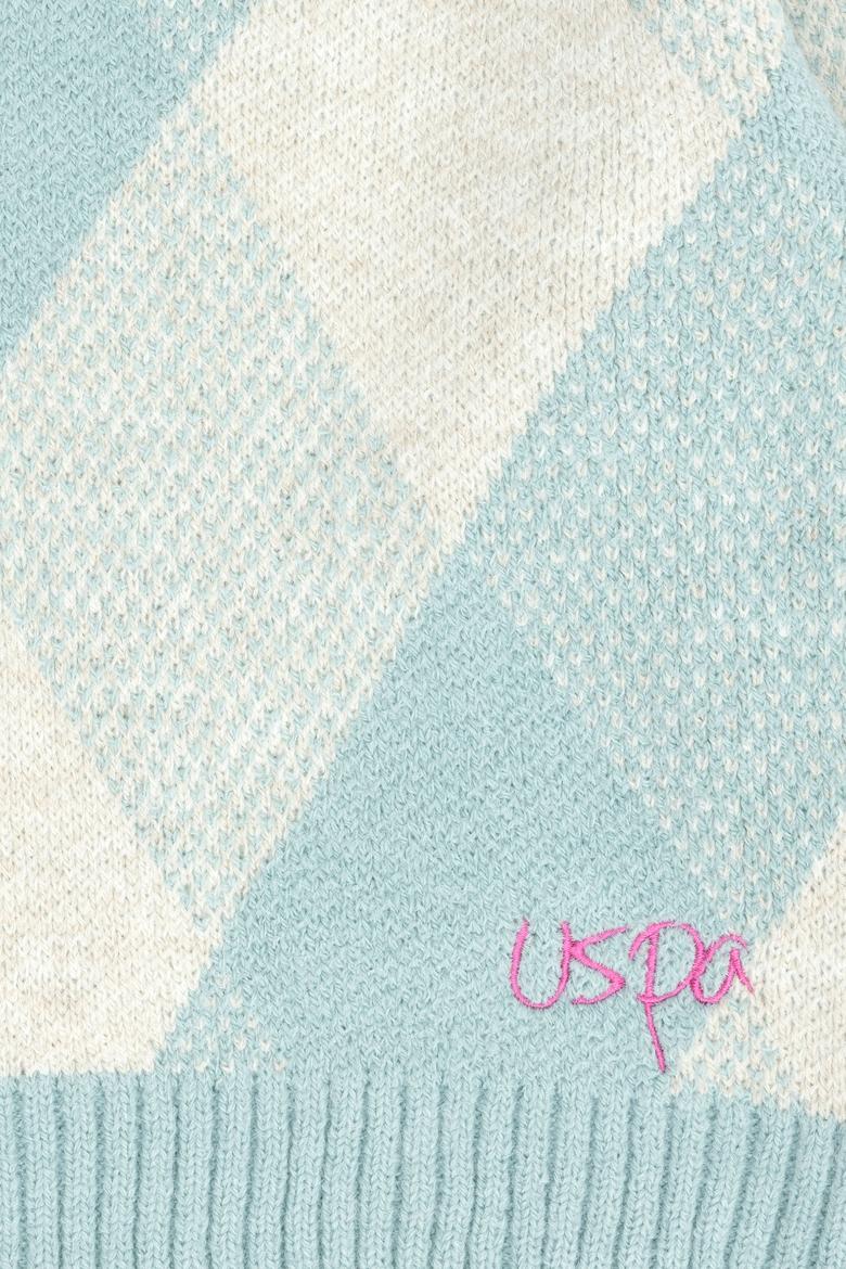 Kız Çocuk Mint Bisiklet Yaka Kazak - 50271890022