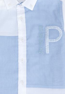Erkek Çocuk Mavi Uzun Kollu Gömlek - 50272397014