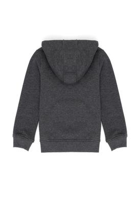 Çocuk Antrasit Melanj Basic Kapüşonlu Sweatshirt - 50277088085