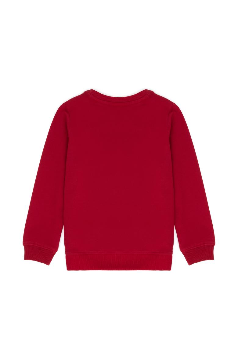 Çocuk Kırmızı Basic Bisiklet Yaka Sweatshirt - 50269425012
