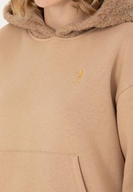 Kadın Kum Kapüşonlu Sweatshirt - 50271590004