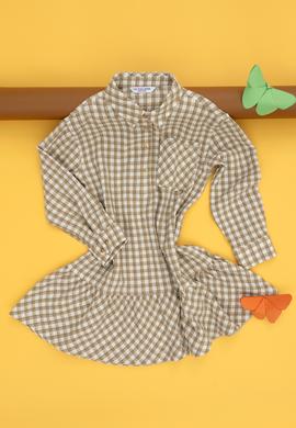 Kız Çocuk Coconut Uzun Kol Dokuma Elbise - 50271201027