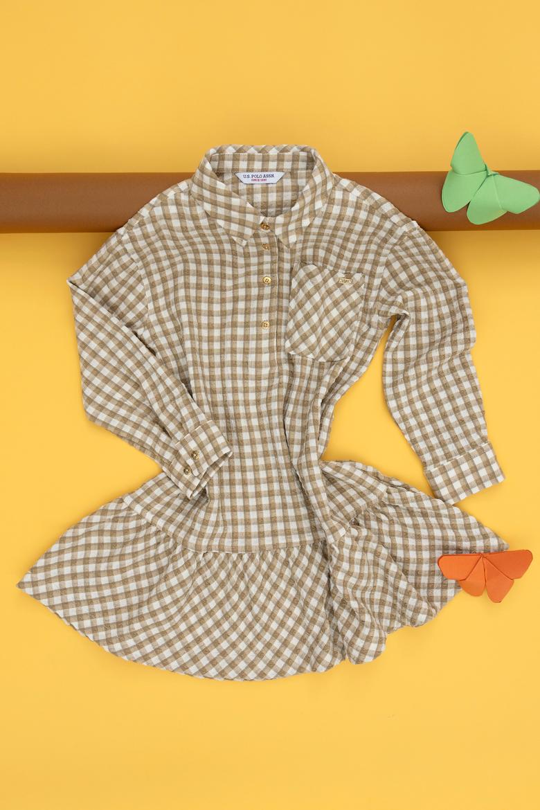 Kız Çocuk Coconut Uzun Kol Dokuma Elbise