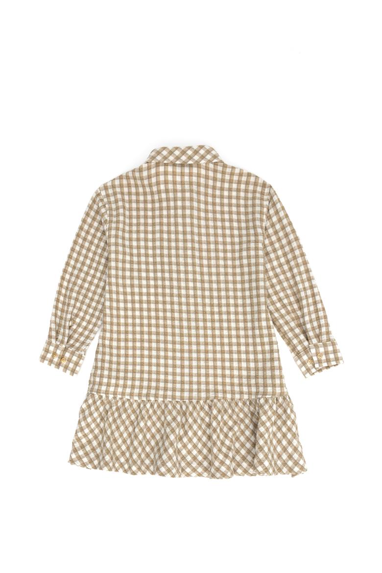 Kız Çocuk Coconut Uzun Kol Dokuma Elbise - 50271201027