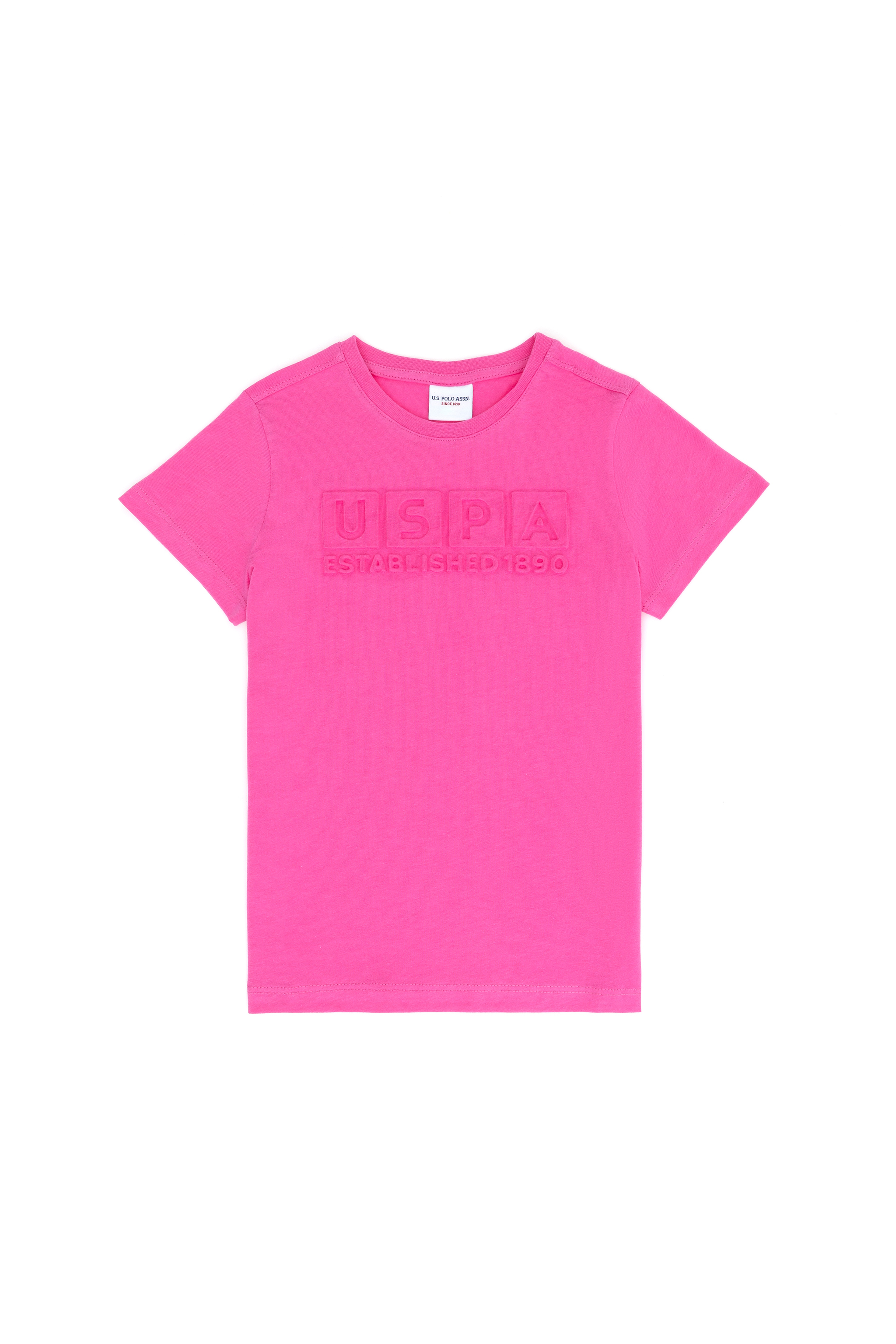 Çocuk Pembe Bisiklet Yaka Tişört - Image 1