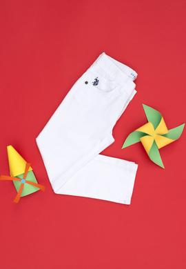 Erkek Çocuk Beyaz Kanvas Pantolon - 50263988012