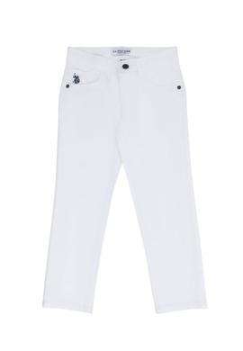 Erkek Çocuk Beyaz Kanvas Pantolon - 50263988012