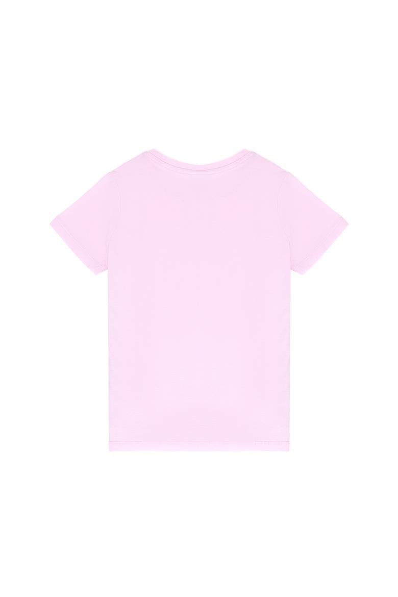 Kız Çocuk Manolya Bisiklet Yaka Tişört - 50265381007