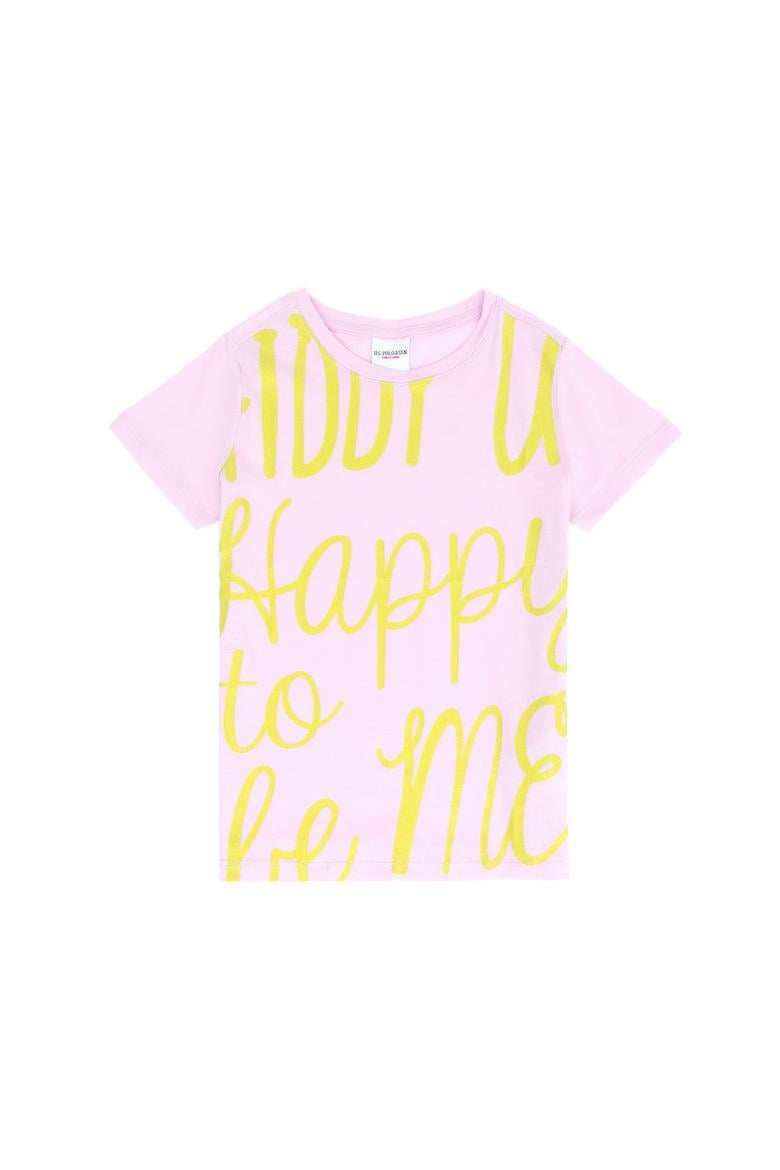 Kız Çocuk Manolya Bisiklet Yaka Tişört - 50265381007