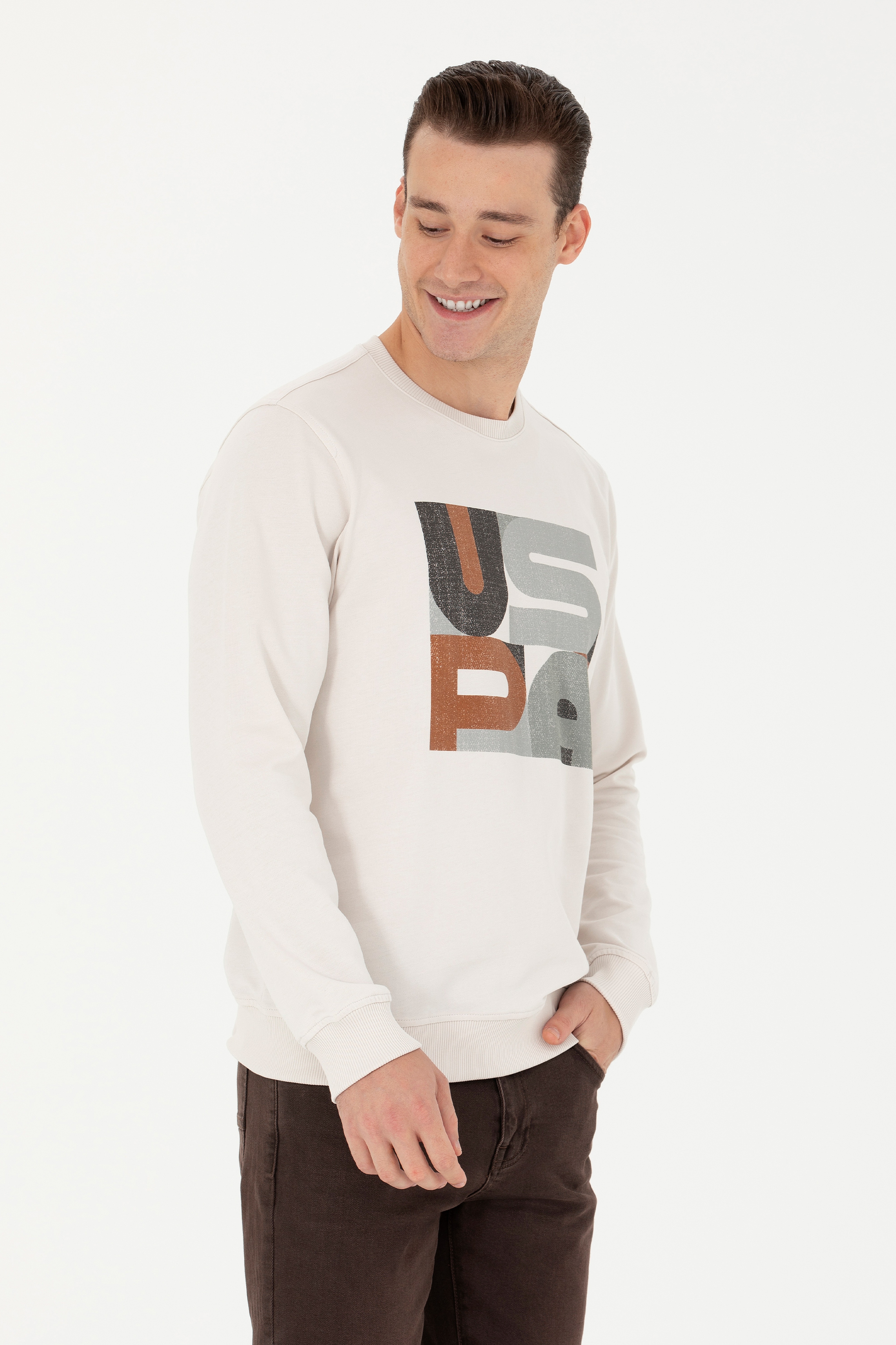 Erkek Taş Sweatshirt - Image 1