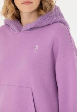 Kadın Lila Kapüşonlu Sweatshirt - 50271590030