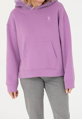 Kadın Lila Kapüşonlu Sweatshirt - 50271590030