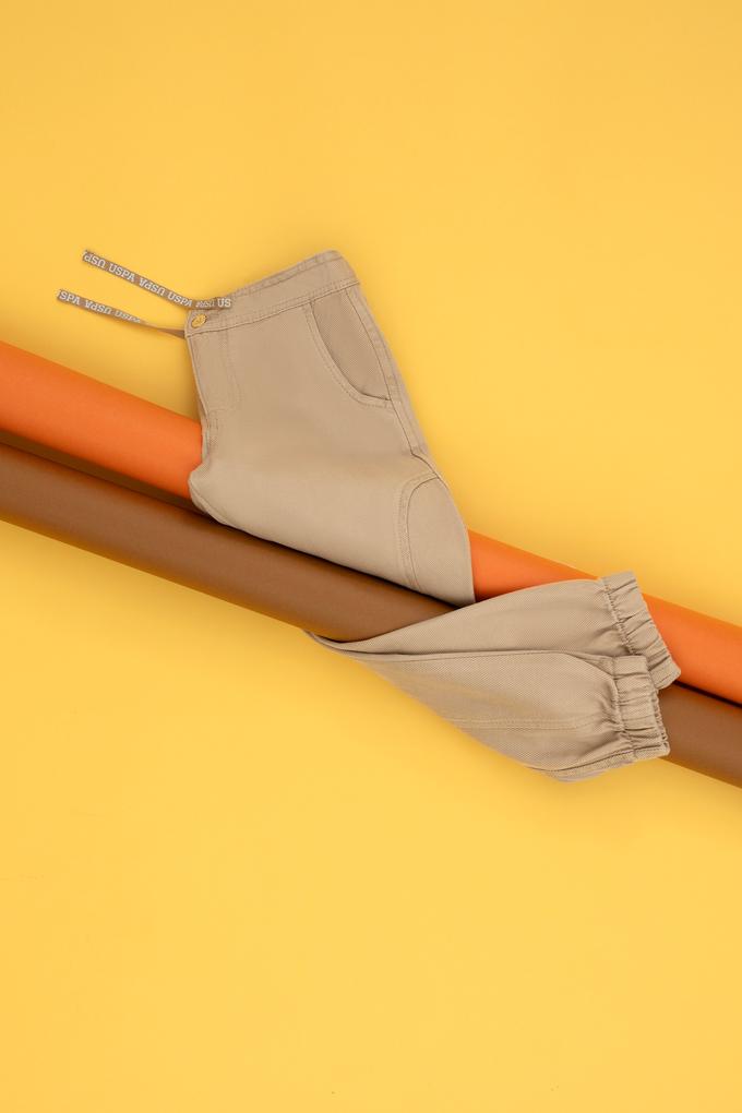 Kız Çocuk Kum Kanvas Pantolon