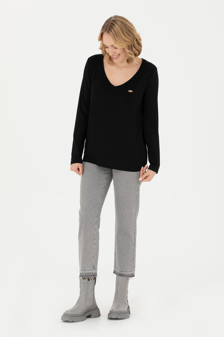 Kadın Gri Jean Pantolon