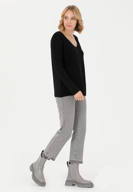 Kadın Gri Jean Pantolon - 50276328002