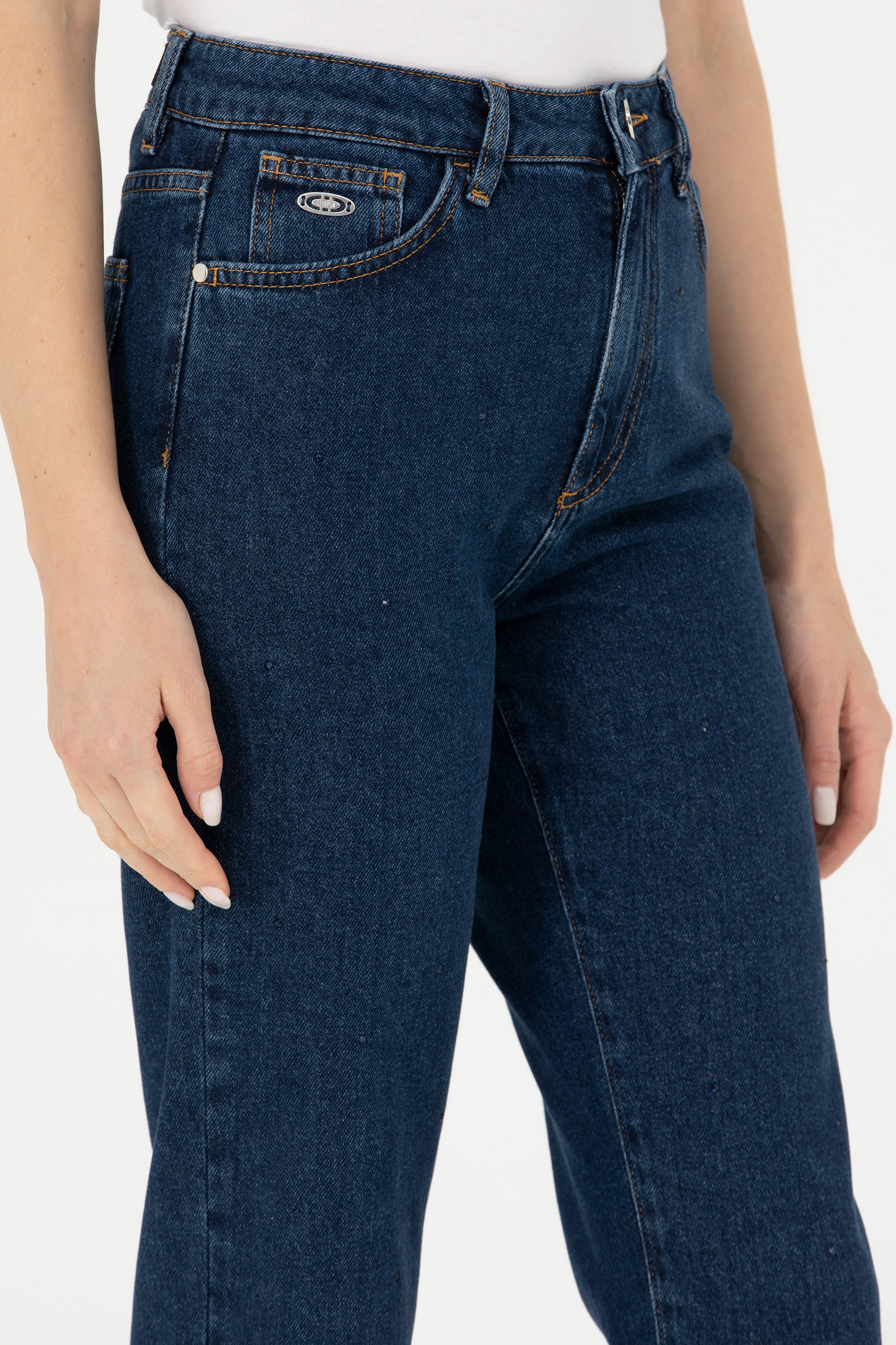 Kadın Mavi Jean Pantolon - Image 5