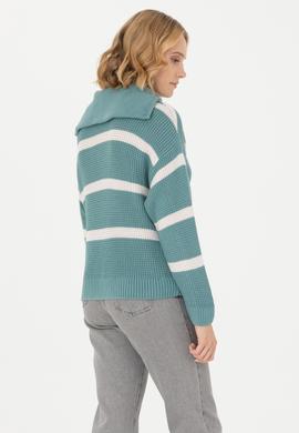 Kadın Mint V Yaka Kazak - 50270451008