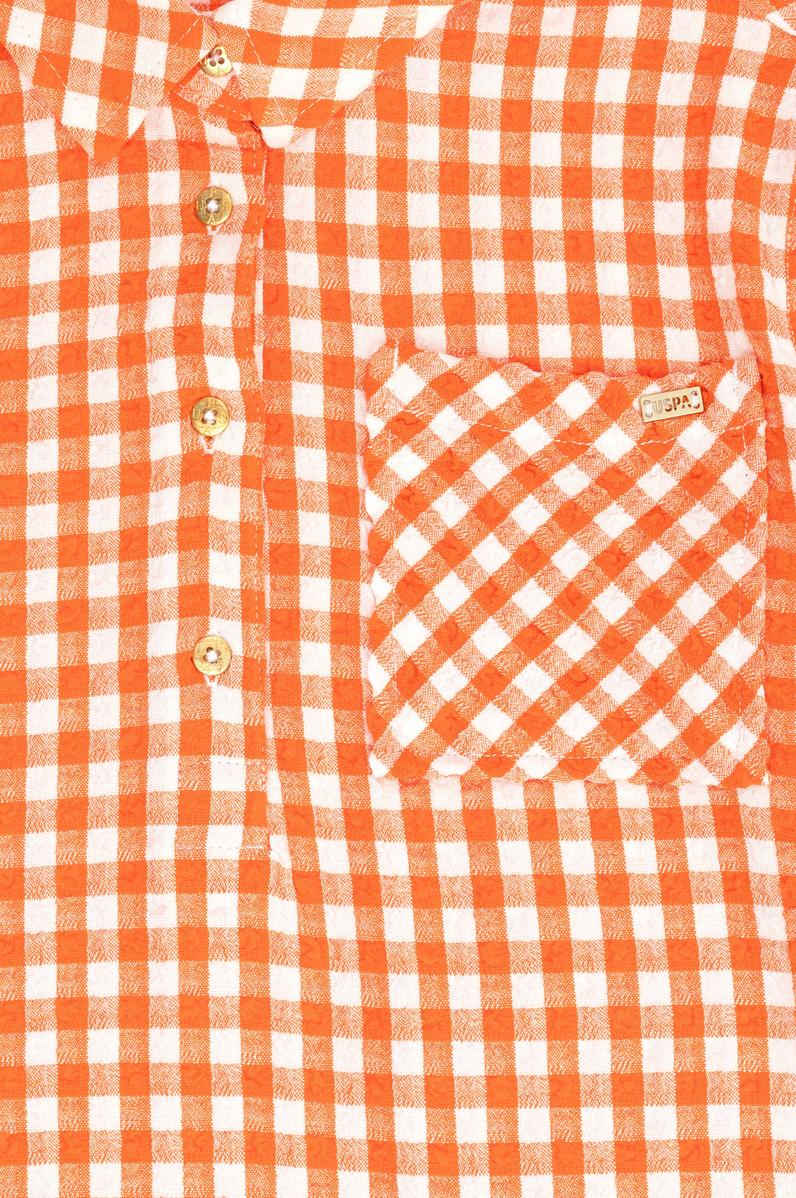 Kız Çocuk Turuncu Uzun Kol Dokuma Elbise