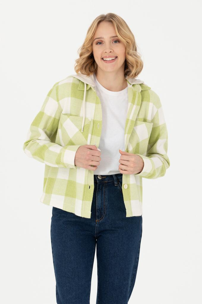 Kadın Fıstık Yeşili Uzun Kollu Gömlek