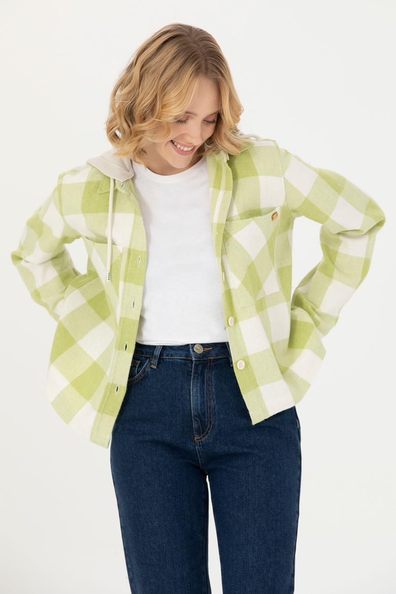 Kadın Fıstık Yeşili Uzun Kollu Gömlek - 50271448015