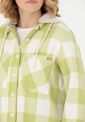 Kadın Fıstık Yeşili Uzun Kollu Gömlek - 50271448015