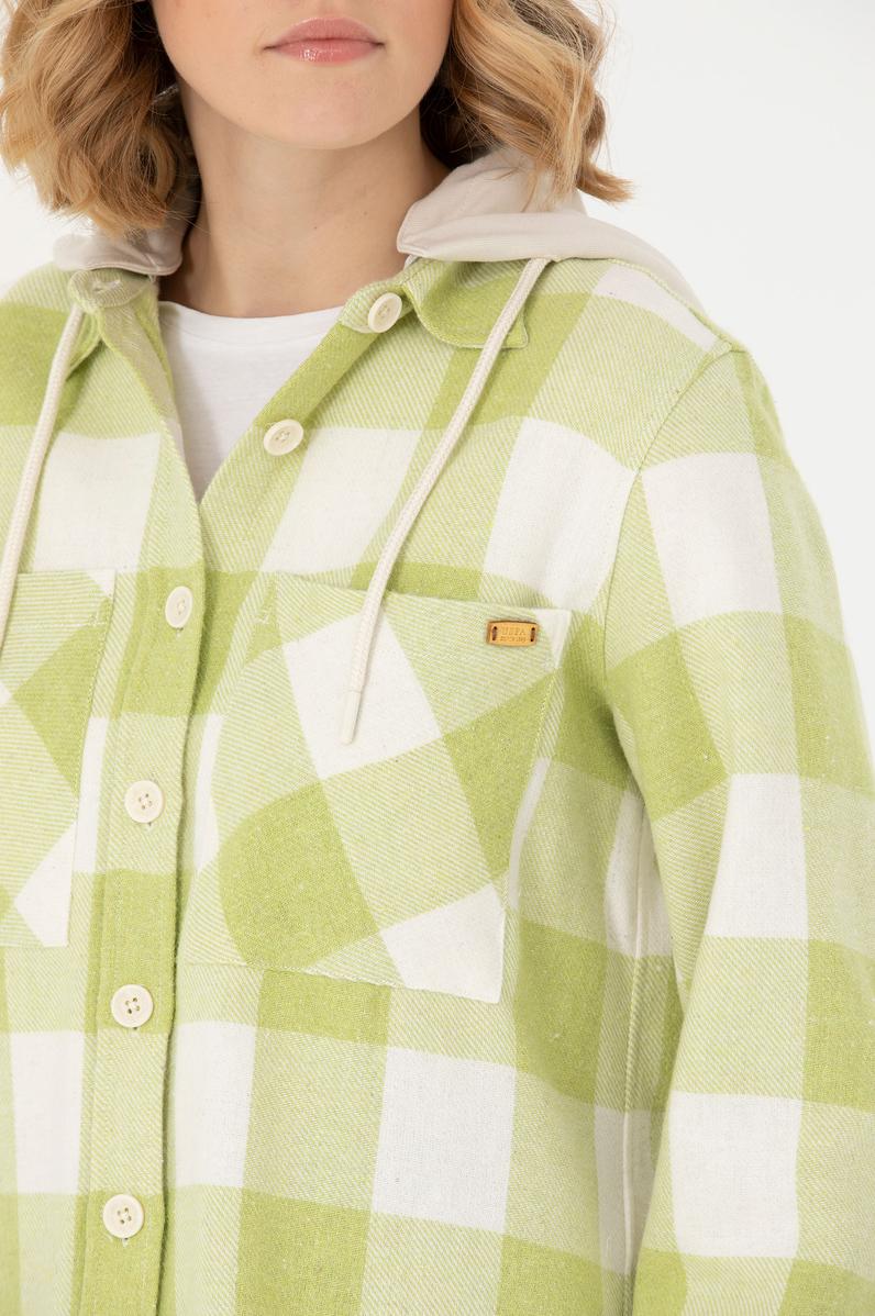 Kadın Fıstık Yeşili Uzun Kollu Gömlek