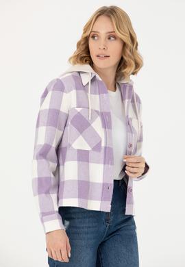 Kadın Lila Uzun Kollu Gömlek - 50271448031