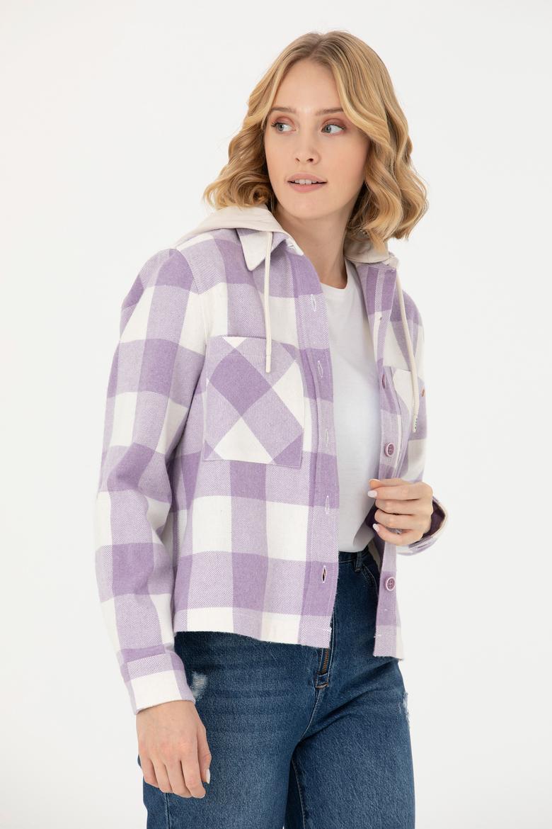 Kadın Lila Uzun Kollu Gömlek - 50271448031