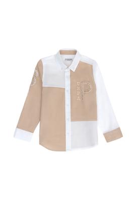 Erkek Çocuk Kum Uzun Kollu Gömlek - 50272397025