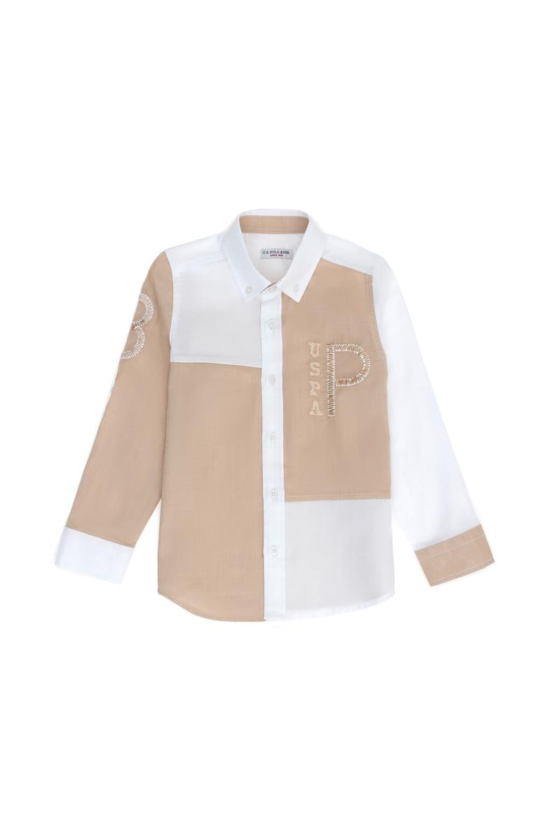 Erkek Çocuk Kum Uzun Kollu Gömlek - 50272397025