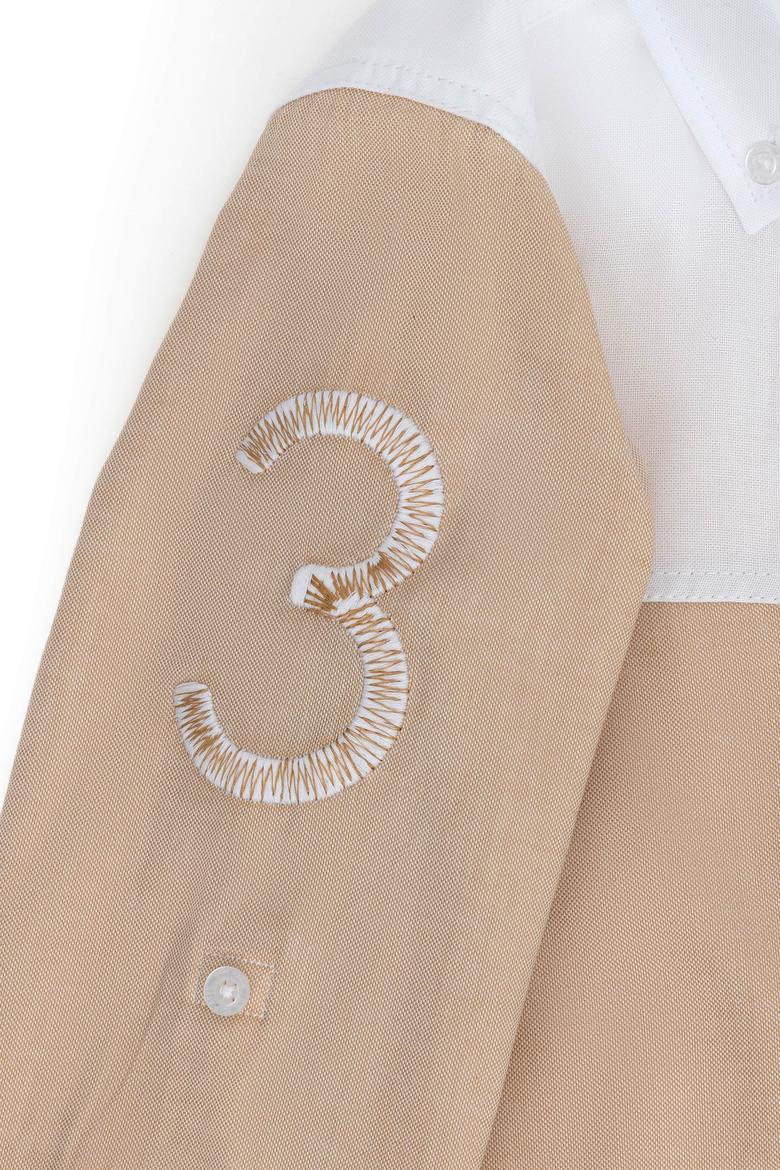 Erkek Çocuk Kum Uzun Kollu Gömlek - 50272397025