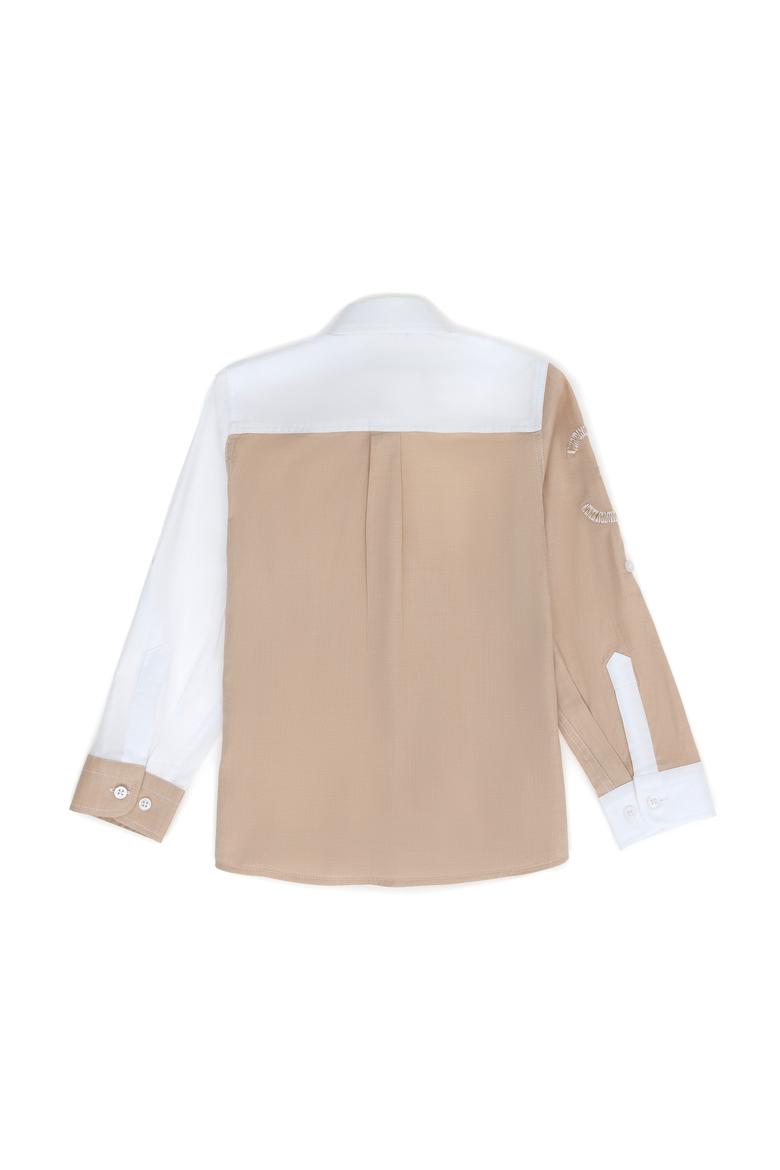 Erkek Çocuk Kum Uzun Kollu Gömlek - 50272397025