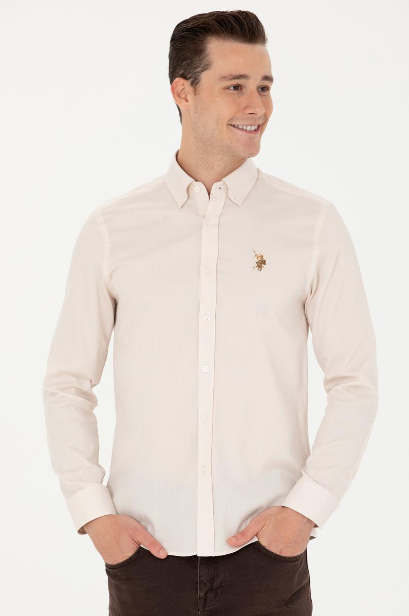 Erkek Beyaz Uzun Kollu Gömlek