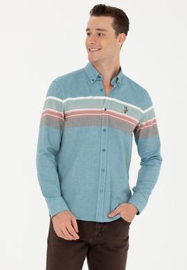 Erkek Petrol Uzun Kollu Gömlek - 50272500006
