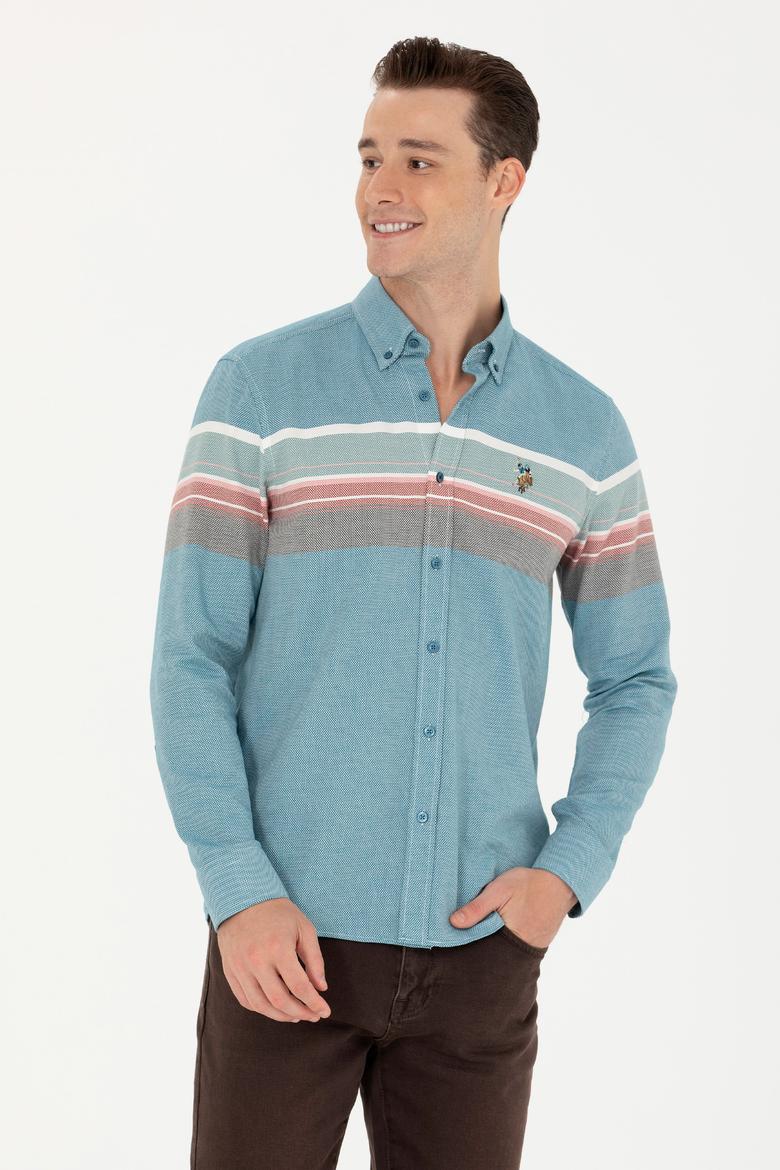 Erkek Petrol Uzun Kollu Gömlek - 50272500006