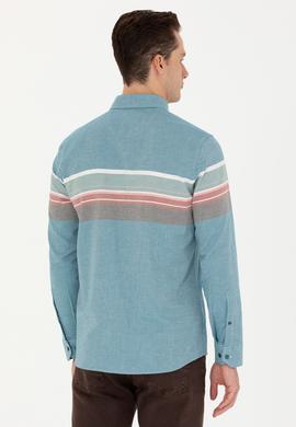 Erkek Petrol Uzun Kollu Gömlek - 50272500006