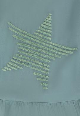 Kız Çocuk Mint Uzun Kol Dokuma Elbise - 50273514013