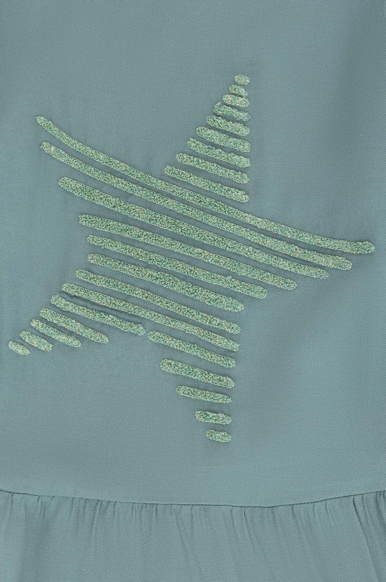 Kız Çocuk Mint Uzun Kol Dokuma Elbise