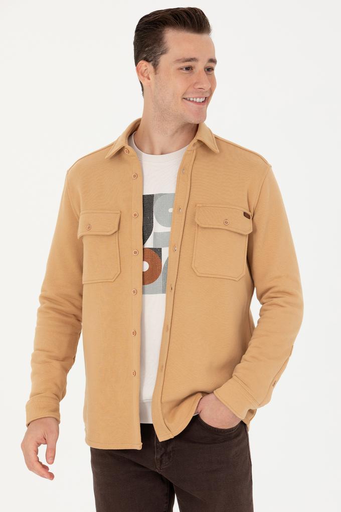 Erkek Camel Uzun Kollu Gömlek