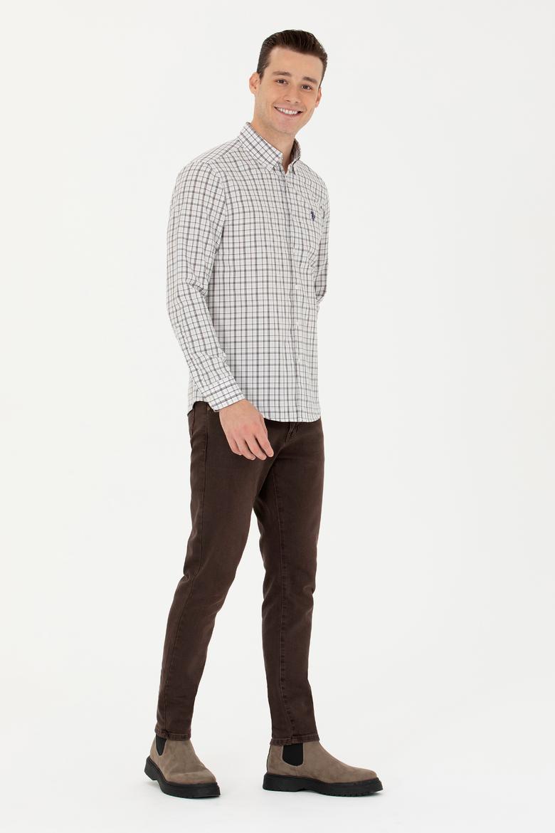 Erkek Ekoseli Lacivert Gömlek - 50279453009