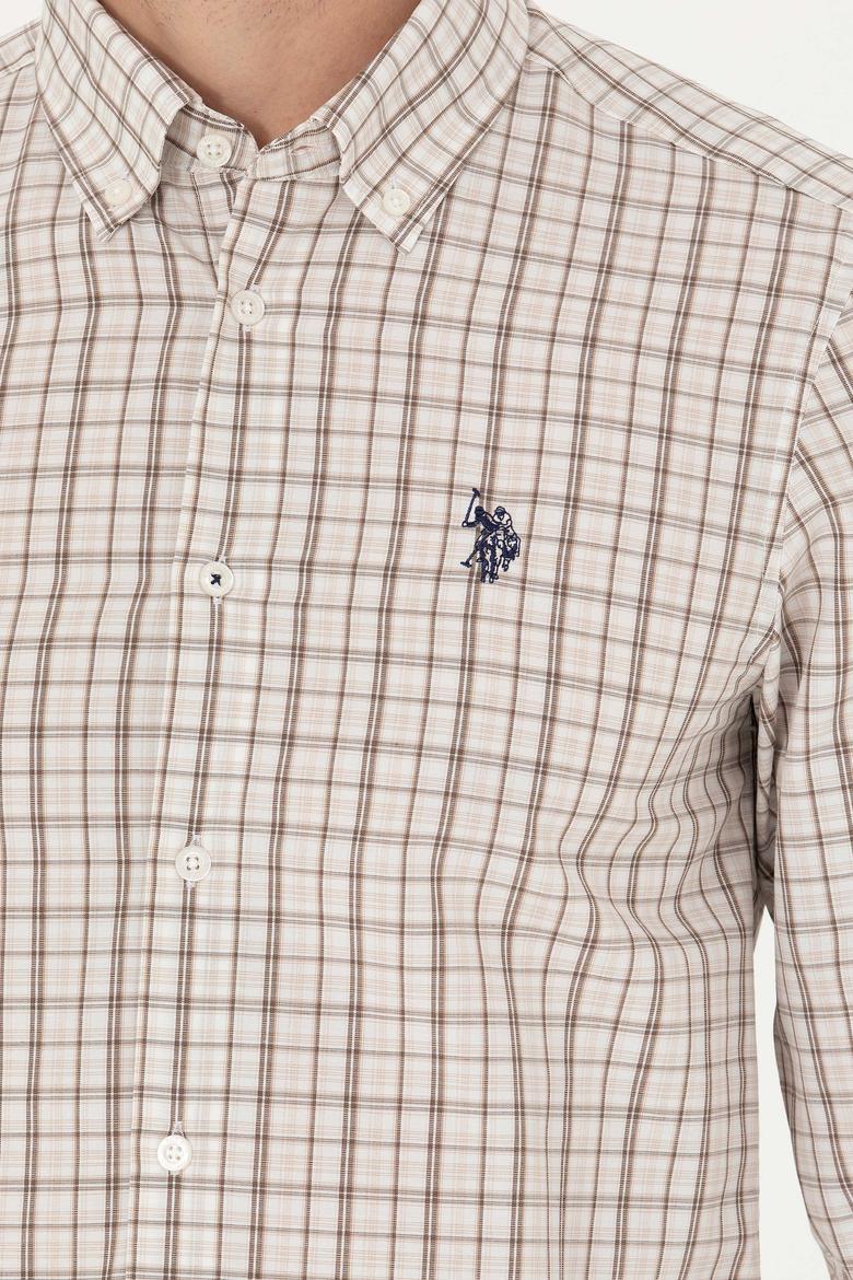 Erkek Ekoseli Kum Gömlek - 50279453010
