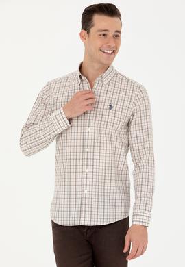 Erkek Ekoseli Kum Gömlek - 50279453010