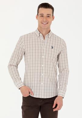 Erkek Ekoseli Kum Gömlek - 50279453010