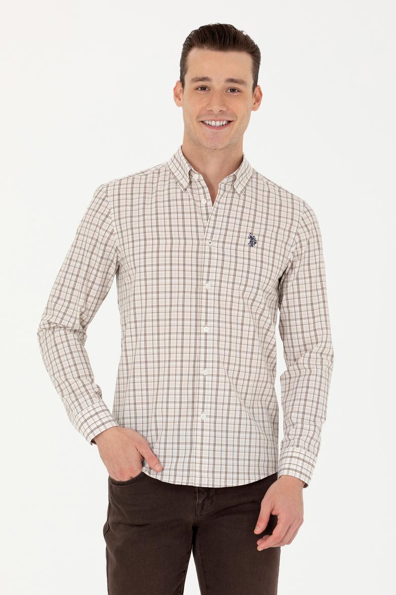 Erkek Ekoseli Kum Gömlek - 50279453010