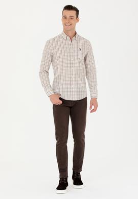 Erkek Ekoseli Kum Gömlek - 50279453010