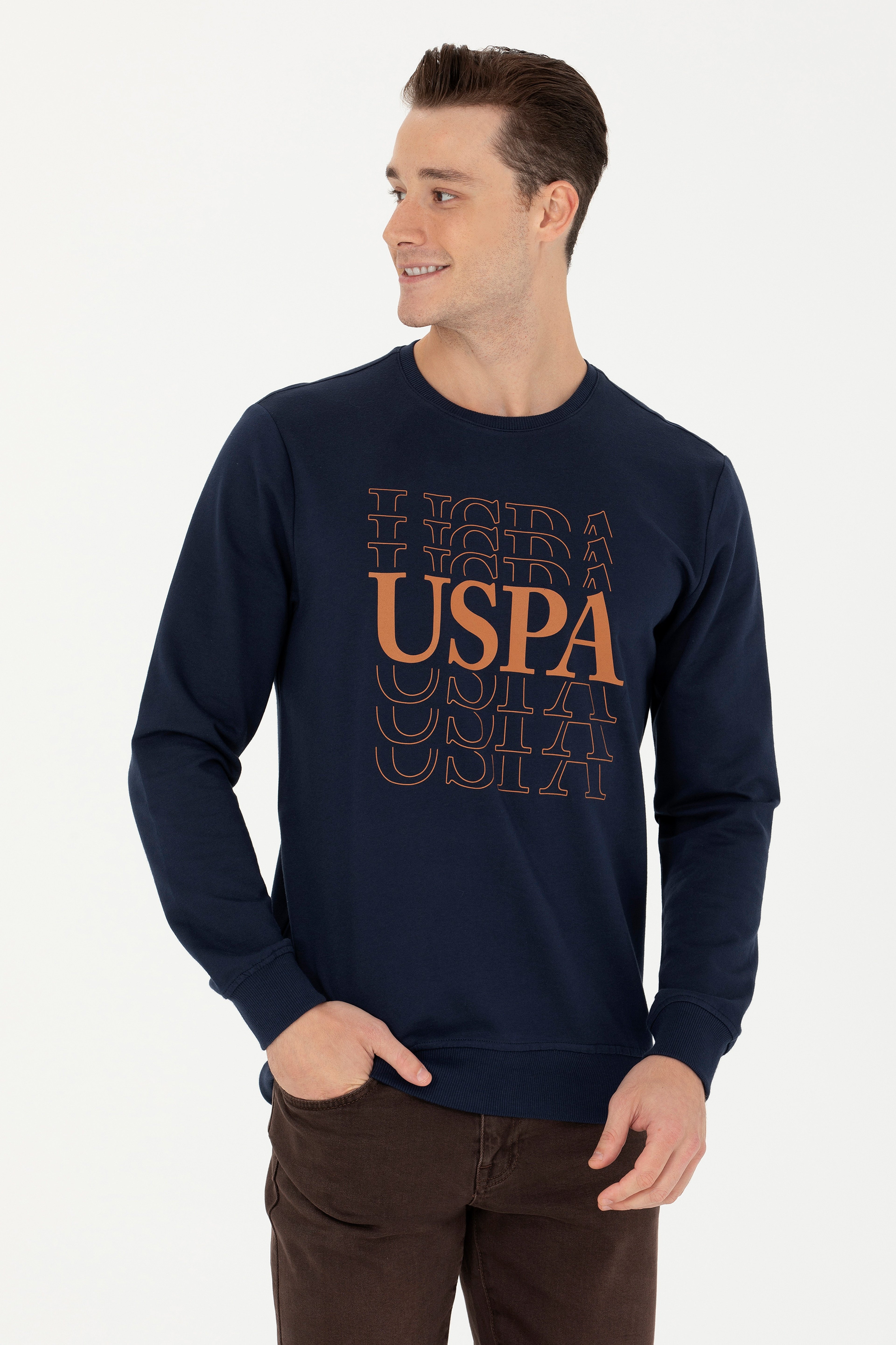 Erkek Lacivert Sweatshirt - Image 3