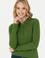Kadın Yeşil Basic Polo Yaka Sweatshirt