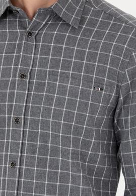 Erkek Gri Uzun Kollu Gömlek - 50279413032