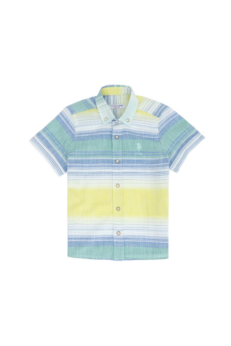 Erkek Çocuk Neon Sarı Kısa Kollu Gömlek - 50263767001