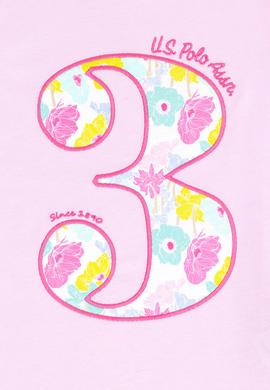 Kız Çocuk Manolya Bisiklet Yaka Tişört - 50265384014